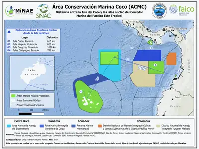 Distancias entre Isla del Coco y CMAR