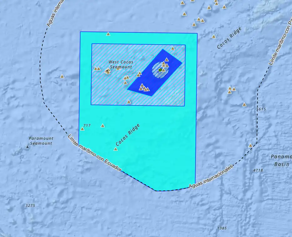 Áreas Silvestres Protegidas del Área de Conservación Marina Coco 1978-2021